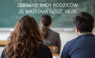 Troje rodziców siedzi w szkolnej sali.